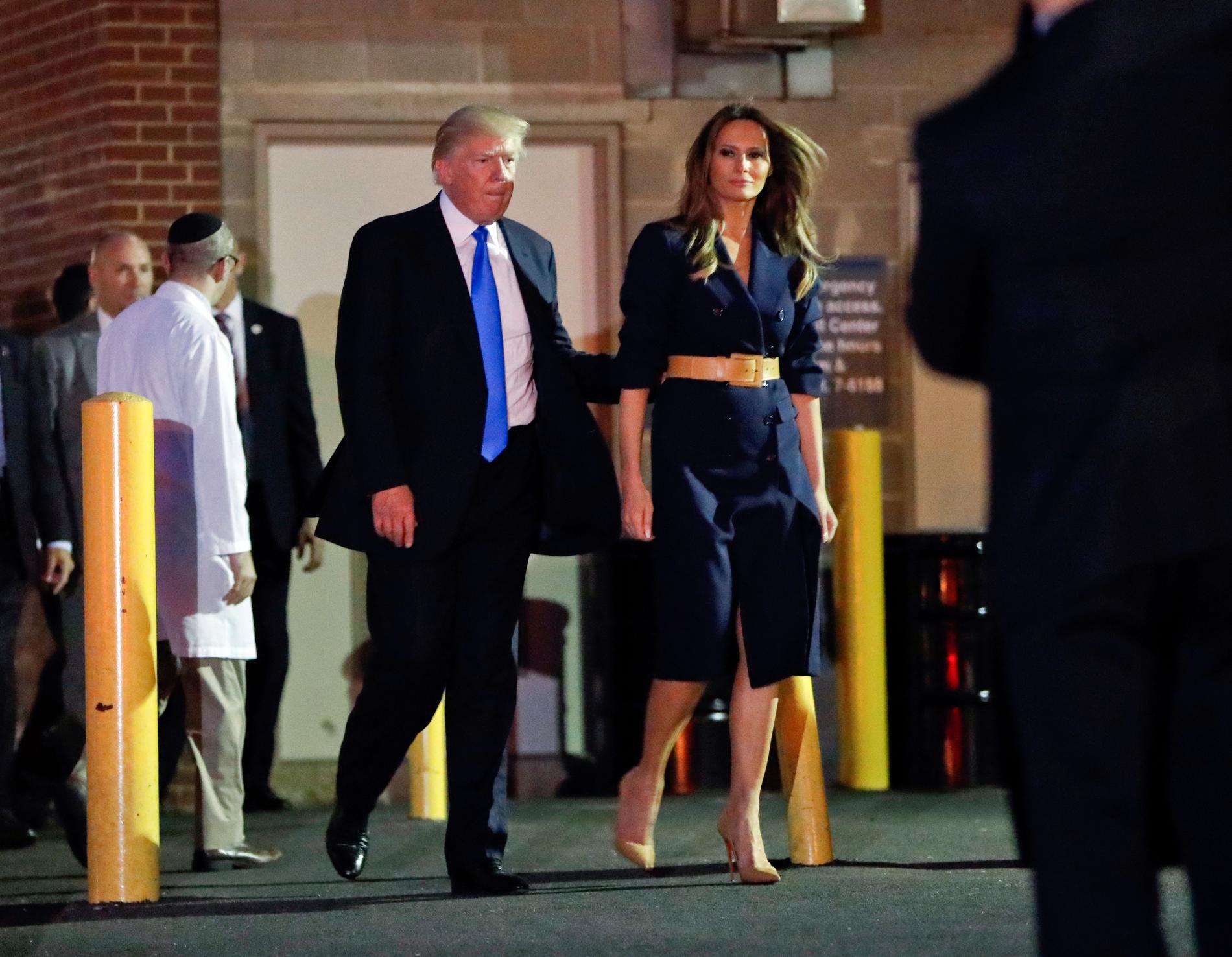 USA:s president Donald Trump och hans fru Melania besökte sjukhuset där den republikanske toppolitikern Steve Scalise vårdas för livshotande skottskador efter dådet i Virginia.