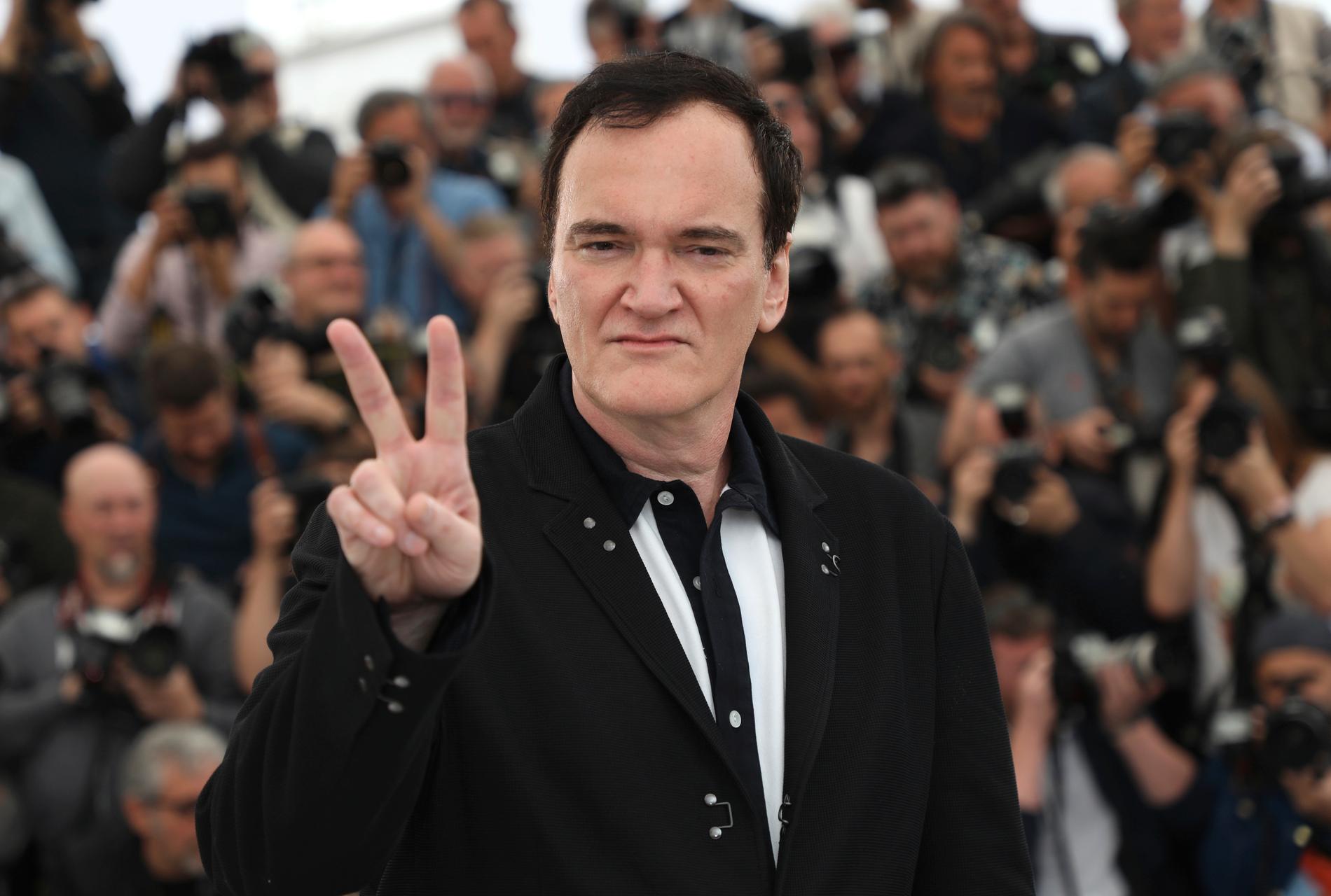 Quentin Tarantino på filmfestivalen i Cannes.  