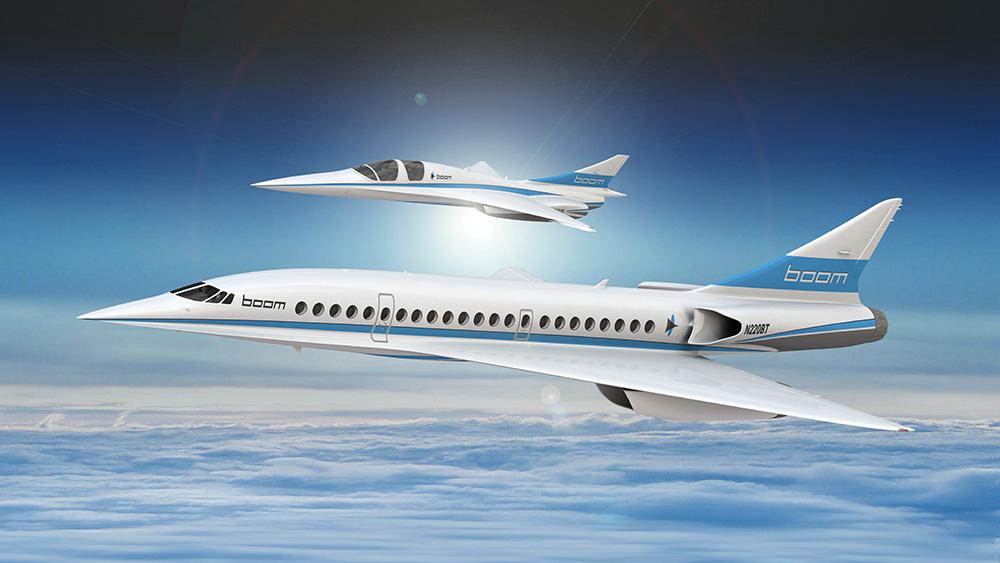 Så här kommer “Boom Supersonic” att se ut i framtiden. Planet har plats för 55 passagerare och flyger med överljudsfart. 