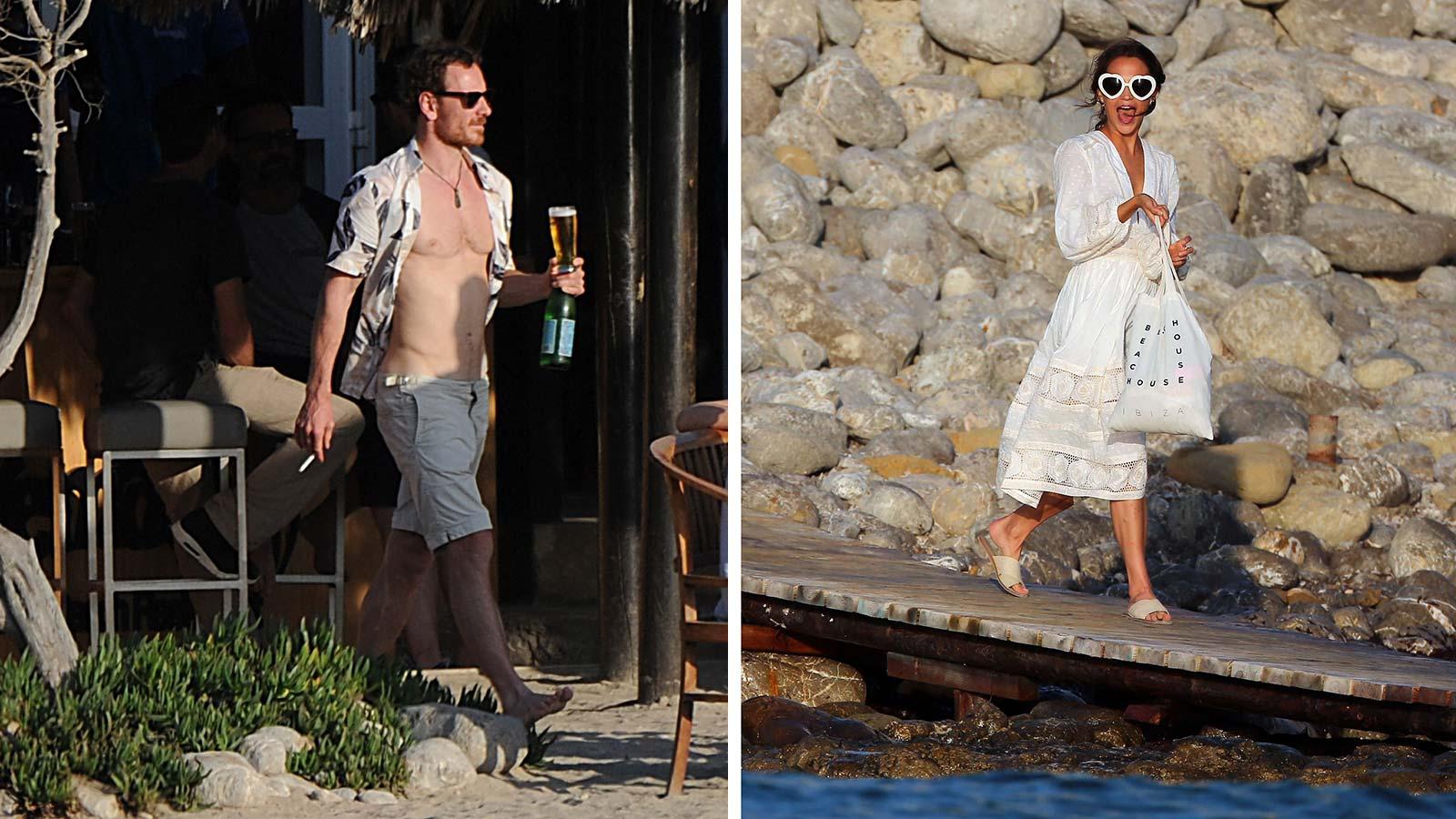 Michael Fassbender och Alicia Vikander på Ibiza.