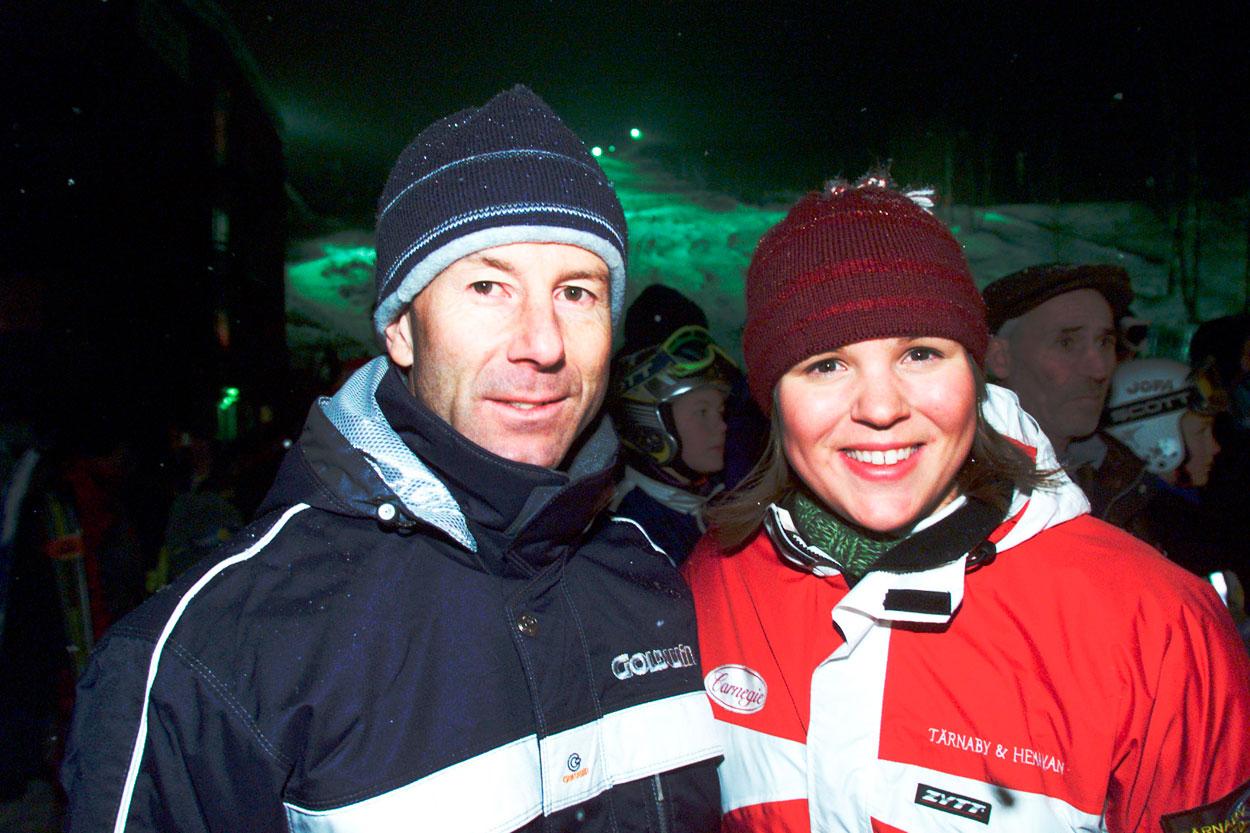 2000 Anja med legendaren Ingemar Stenmark.