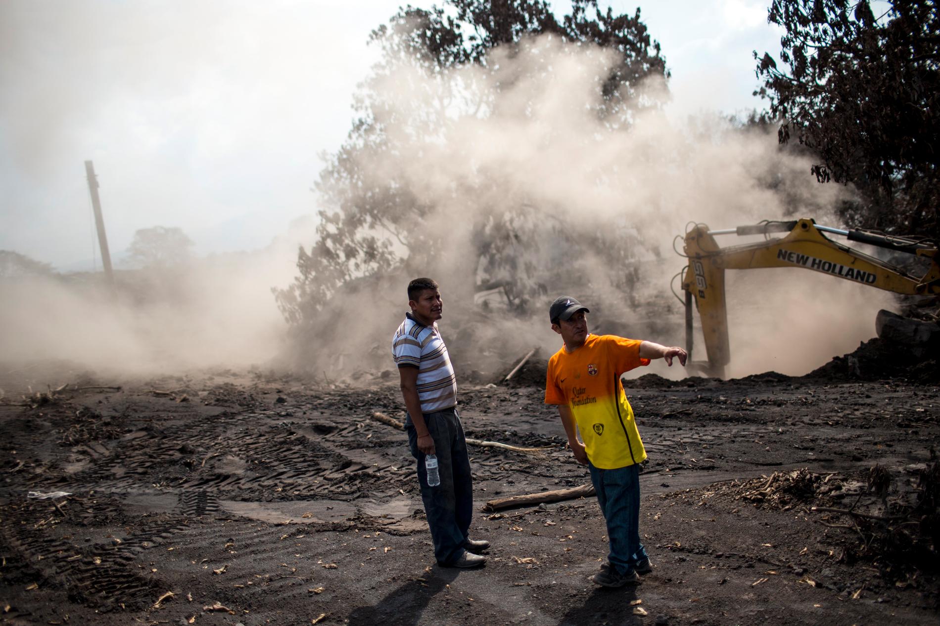 Fortfarande saknas människor efter vulkanutbrottet den 3 juni. Arkivbild.