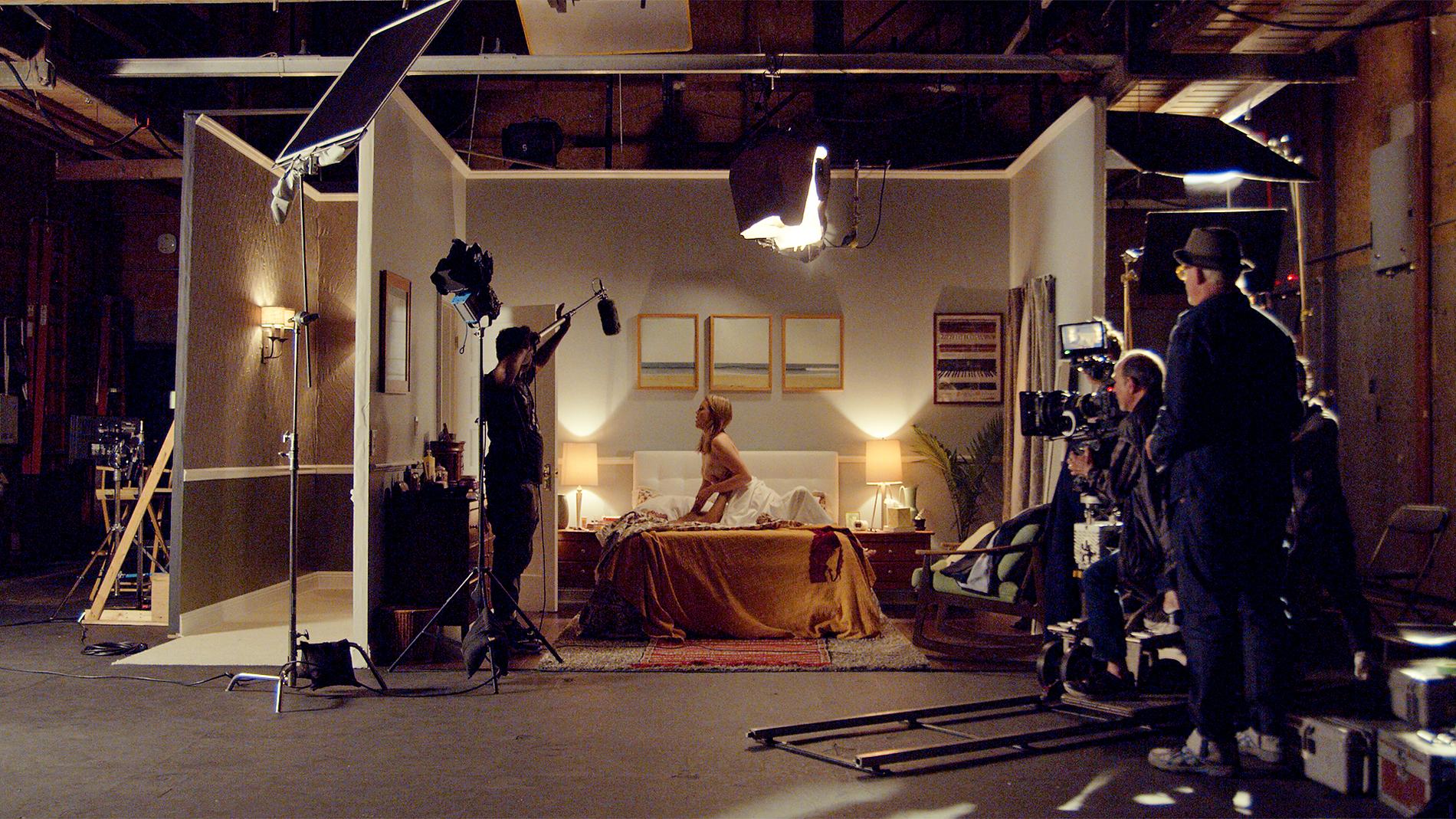 Inspelning av sexscen, från dokumentären ”Body parts – nakenscener i Hollywood”.