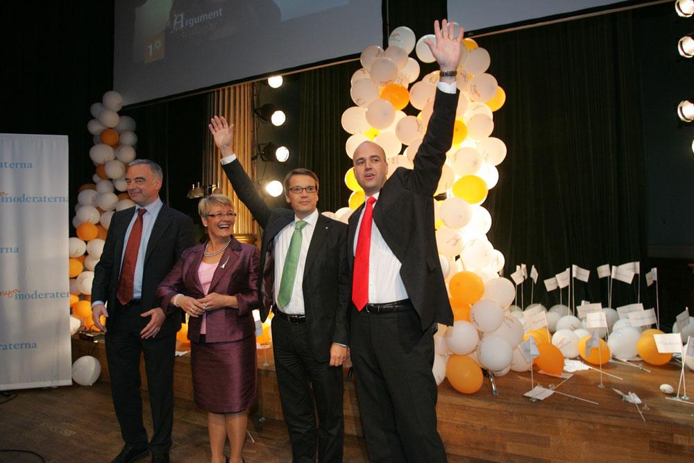 Alliansen utropar sig som vinnare i valet 2006.
