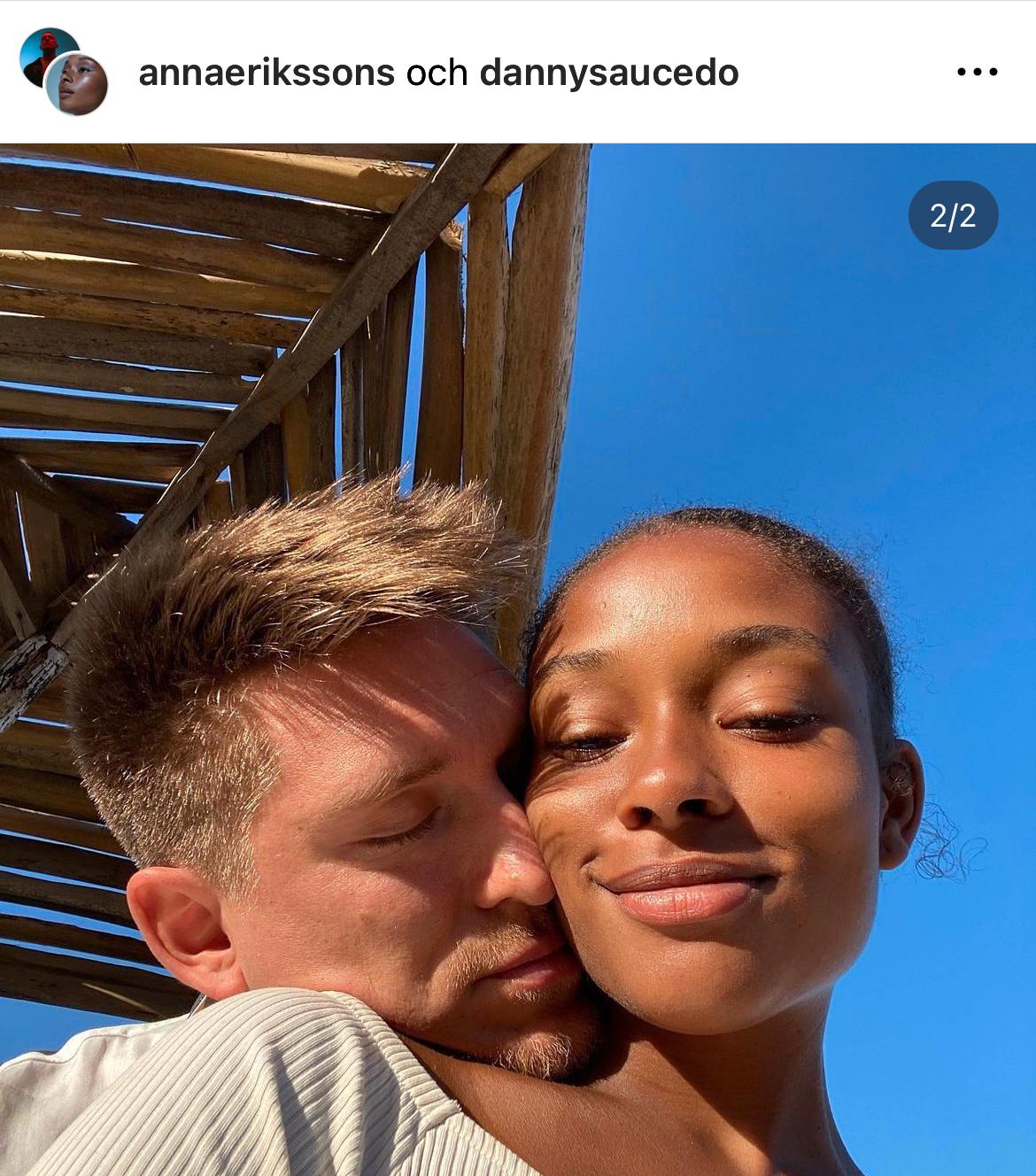 Paret delar med sig av lyckan på Instagram. 