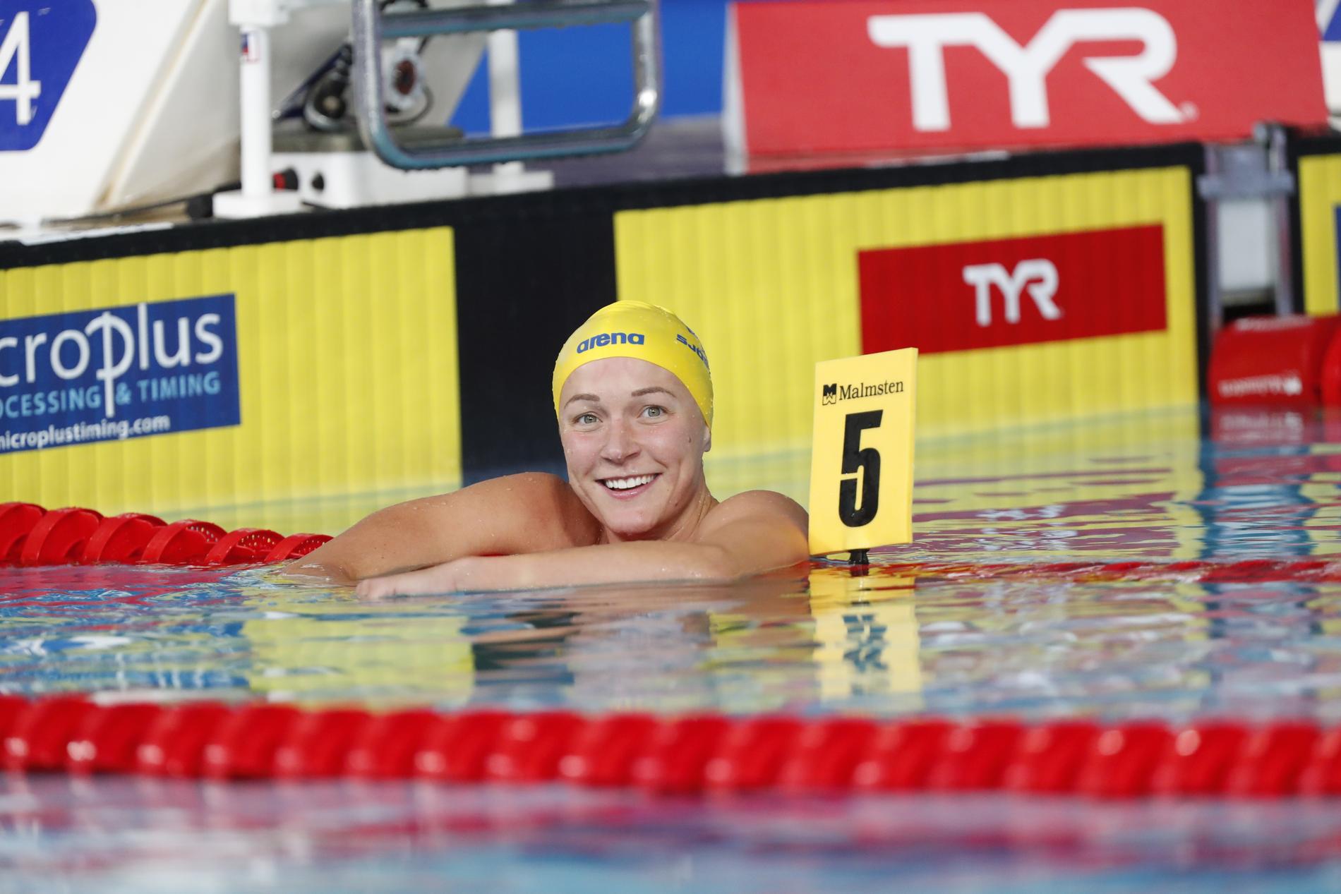 Sarah Sjöström ska även simma 200 meter frisim i VM. Därmed ställer hon upp på fem individuella distanser och två lagkapper. Arkivbild.