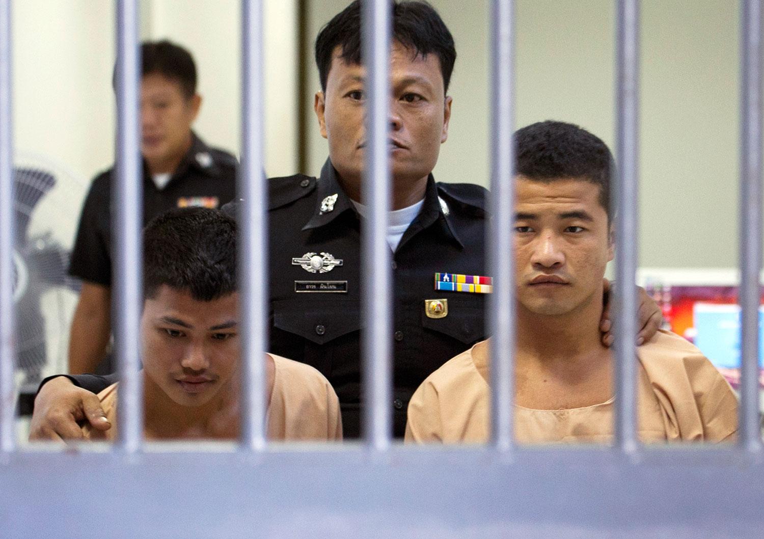 De två männen från Burma dömdes på julafton till döden i Thailand.