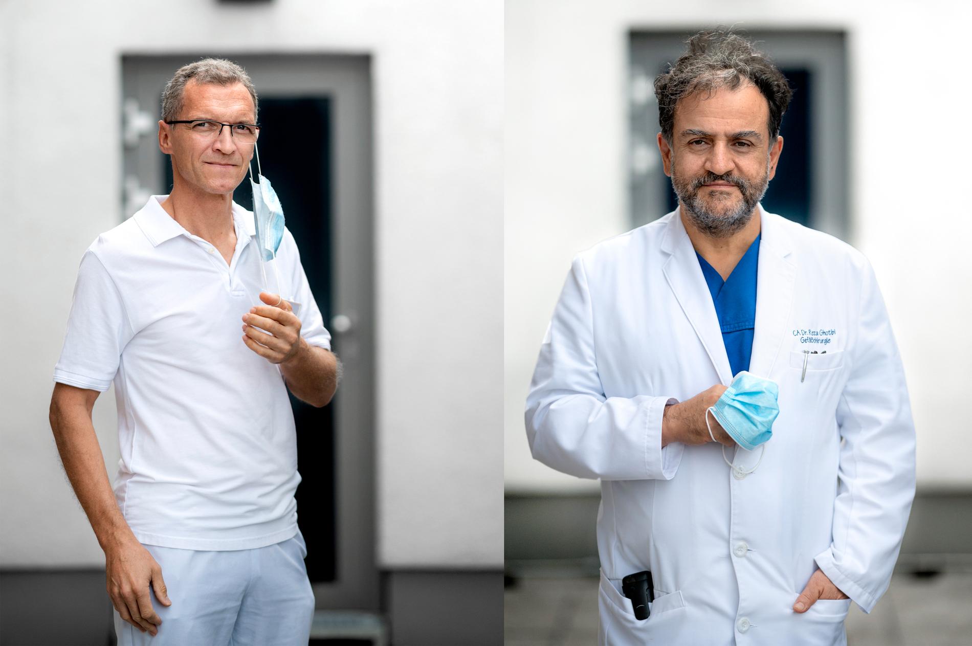 Klaus Martin (till vänster), chef för intensivvårdsavdelningen och Reza Ghotbi, kärlkirurg och chefsläkare för sjukhuset Helios-Klinikum München West.