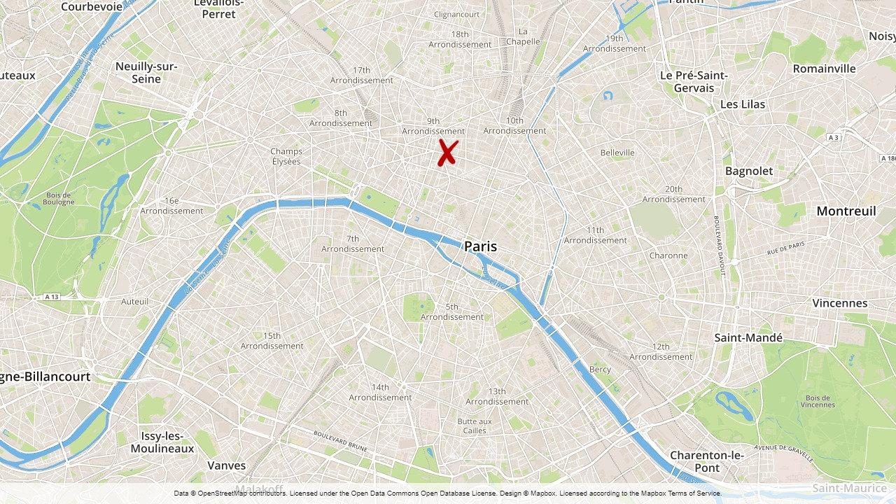 Explosionen rapporteras ha inträffat i bageriet Hubert vid Rue de Trévise i Paris nionde arrondissement.