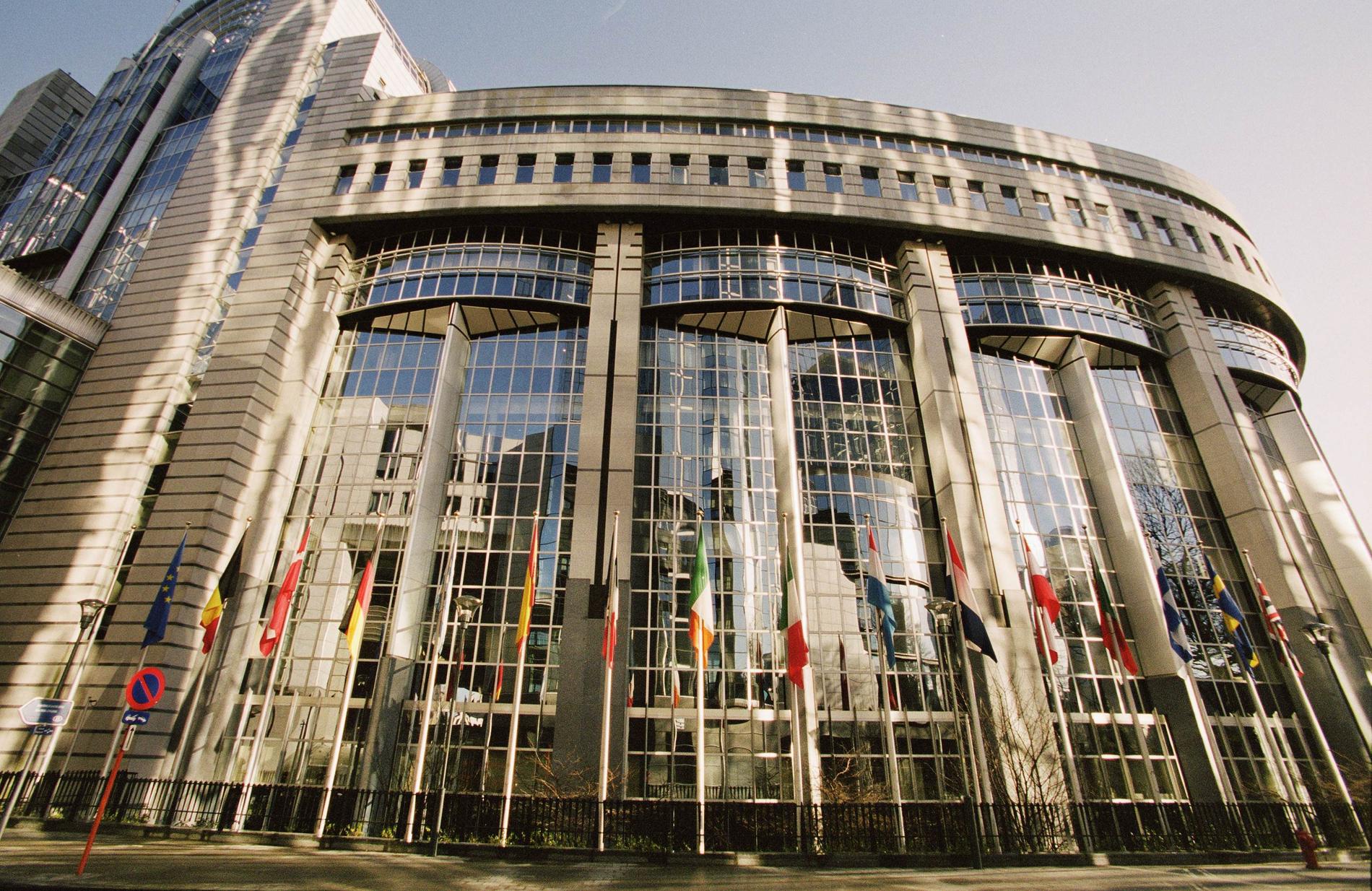 EU-parlamentets byggnad i Bryssel. Arkivbild.