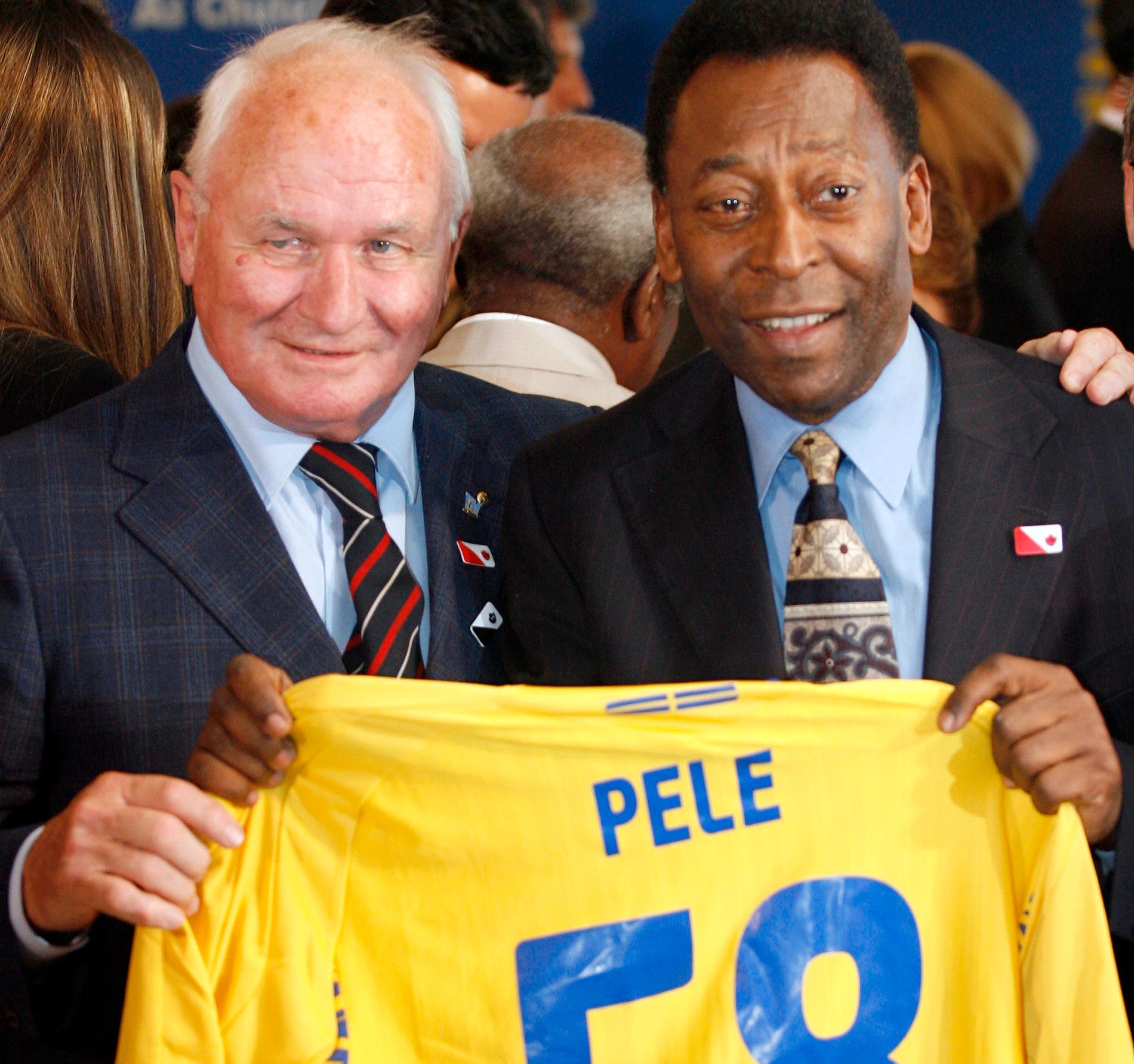 Kurt Hamrin och Pelé 2008.