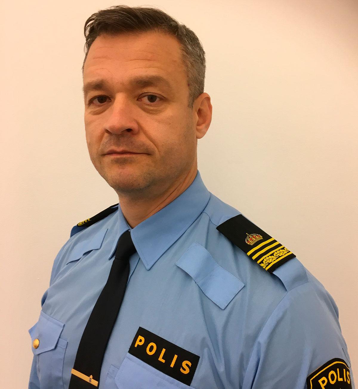 Almir Kudra, chef över brottssamordningen i polisregion Väst.