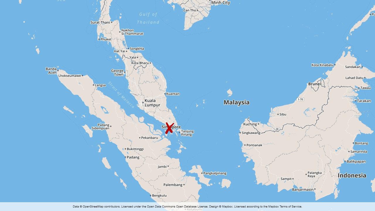 Händelsen inträffade i Pasir Gudang i delstaten Johor, som gränsar till Singapore.