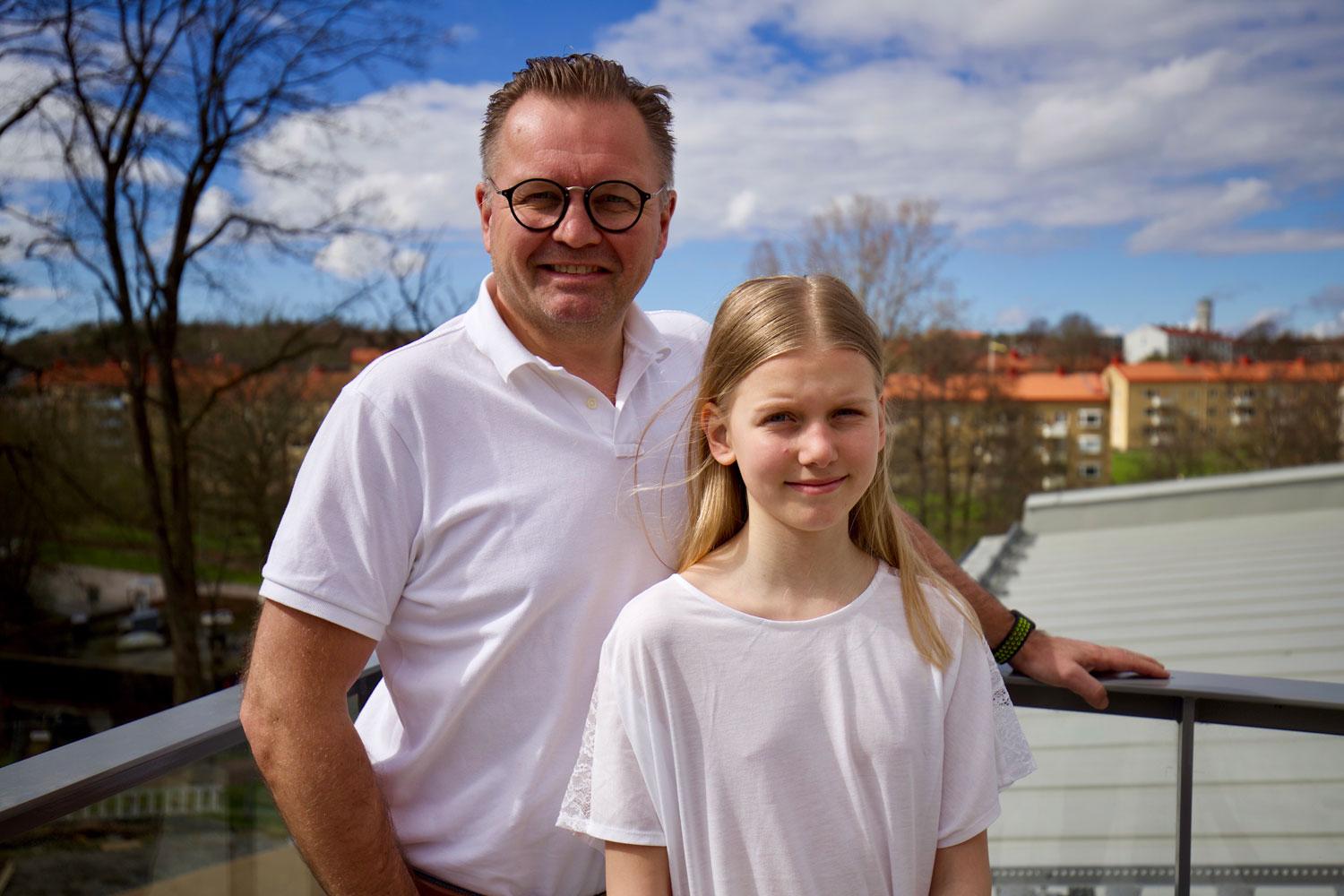 Roar Bolt-Hansen och dottern Fea.