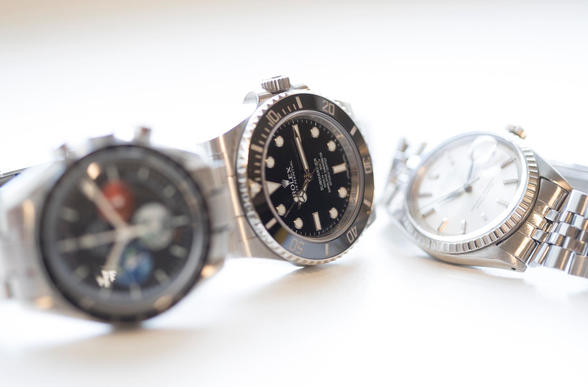 Flera av klockorna som stulits har varit av märket Rolex och varit värda uppemot 300 000 kronor. Arkivbild.