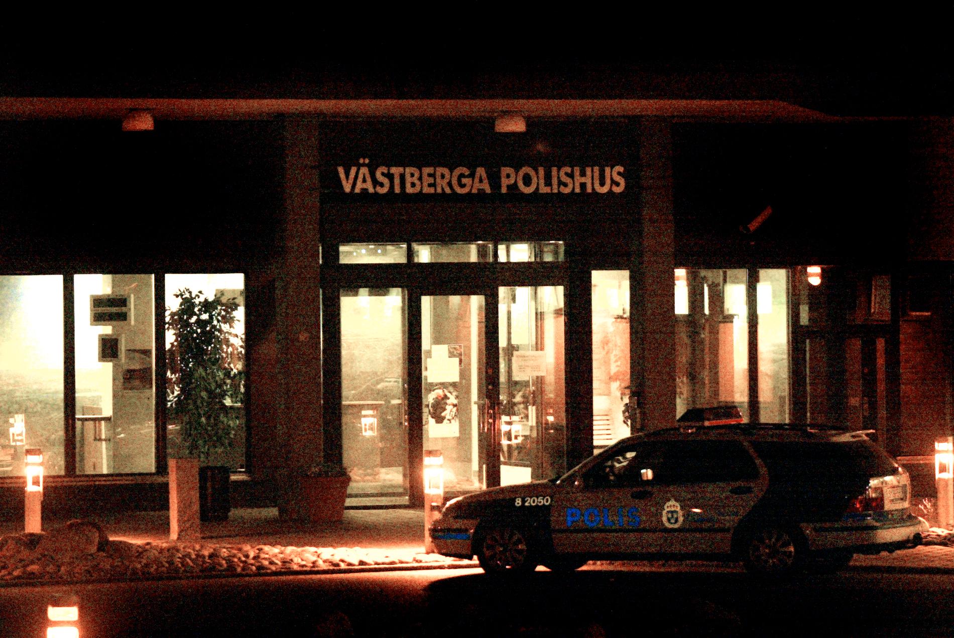 Västberga polisstation. Arkivbild.