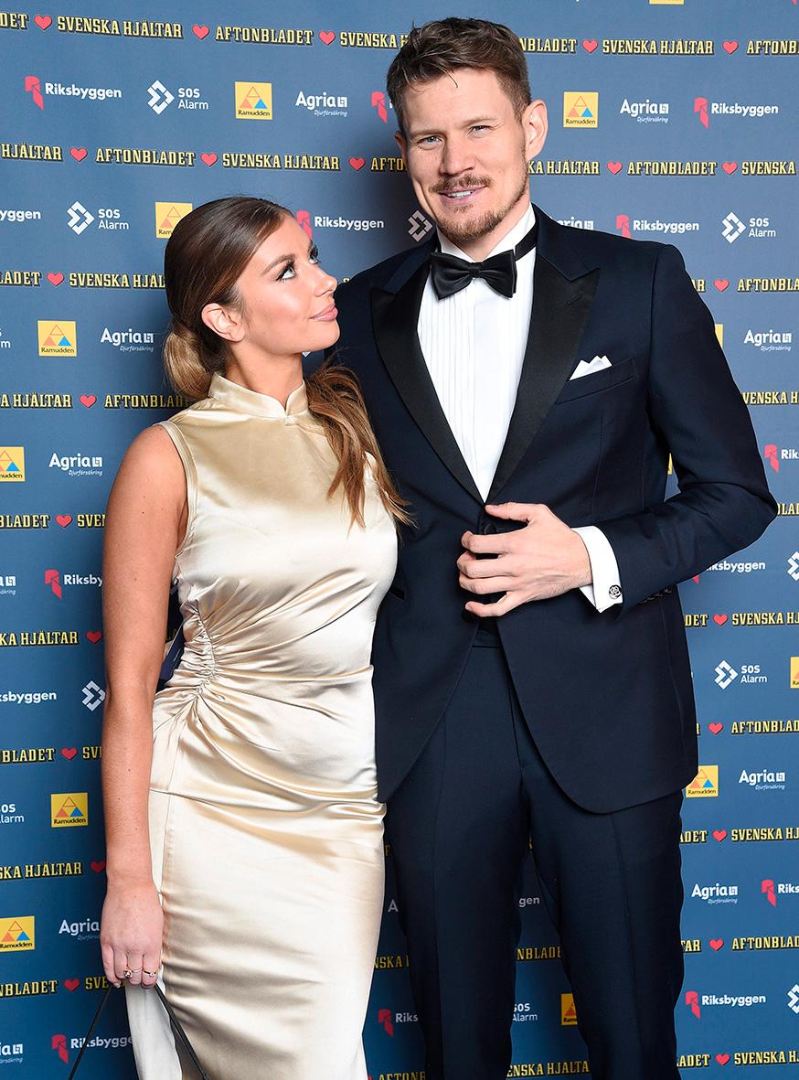 Paret Hanna Ferm och Johan Gunterberg var söta ihop. Hanna gjorde sitt första år i Svenska Hjältar-juryn i år. 