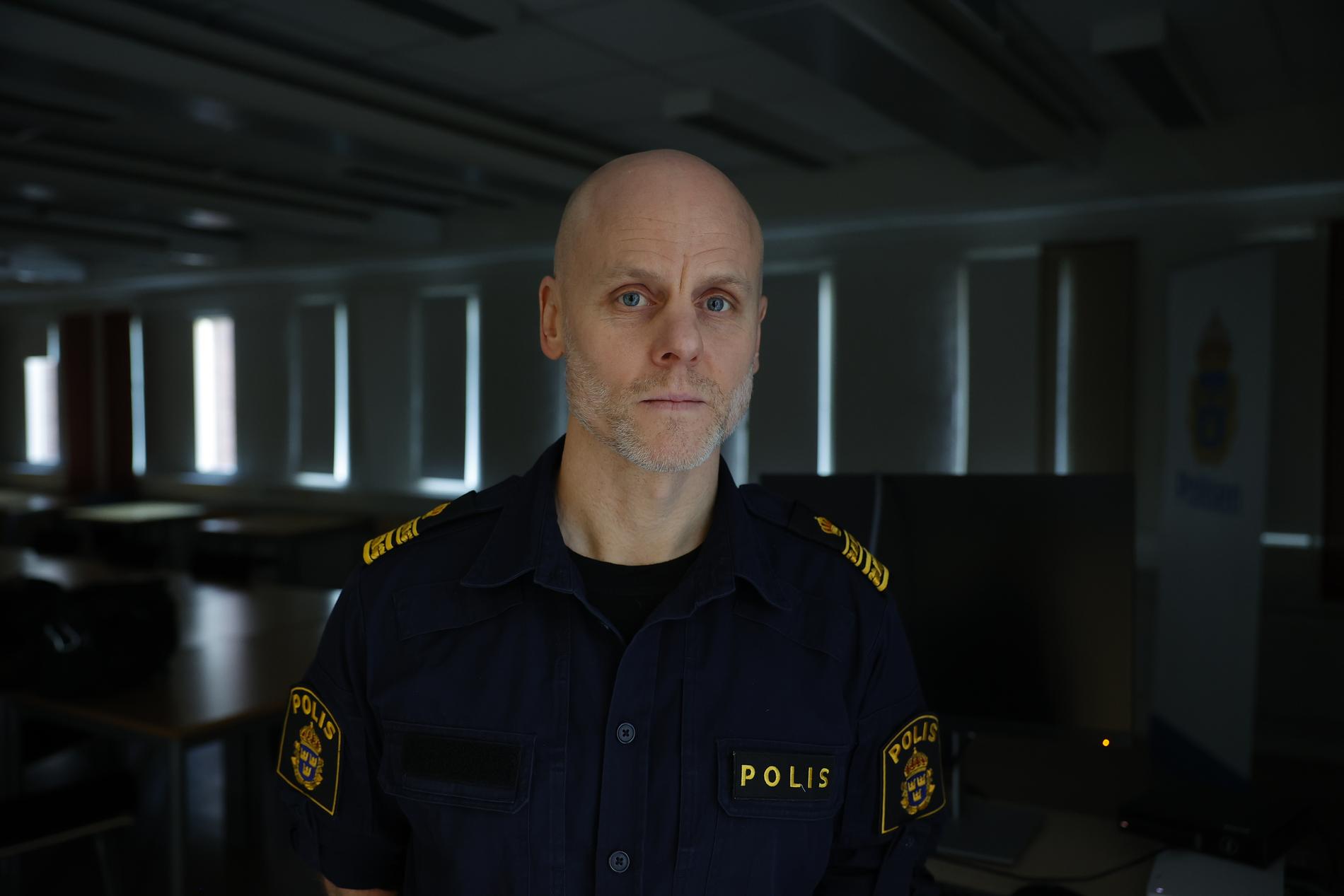 Kristoffer Axell, chef för lokalpolisområde Södra Vätterbygden.