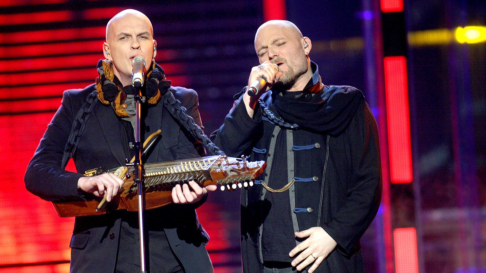 Nordman, Mats Wester och Håkan Hemlin, i Melodifestivalen 2008. 
