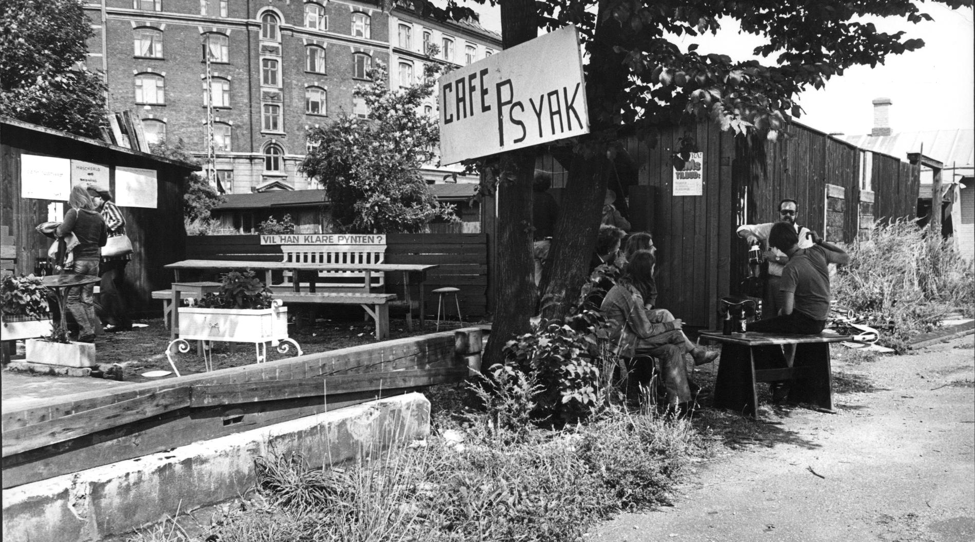 Häng vid Café Psyak 1976.