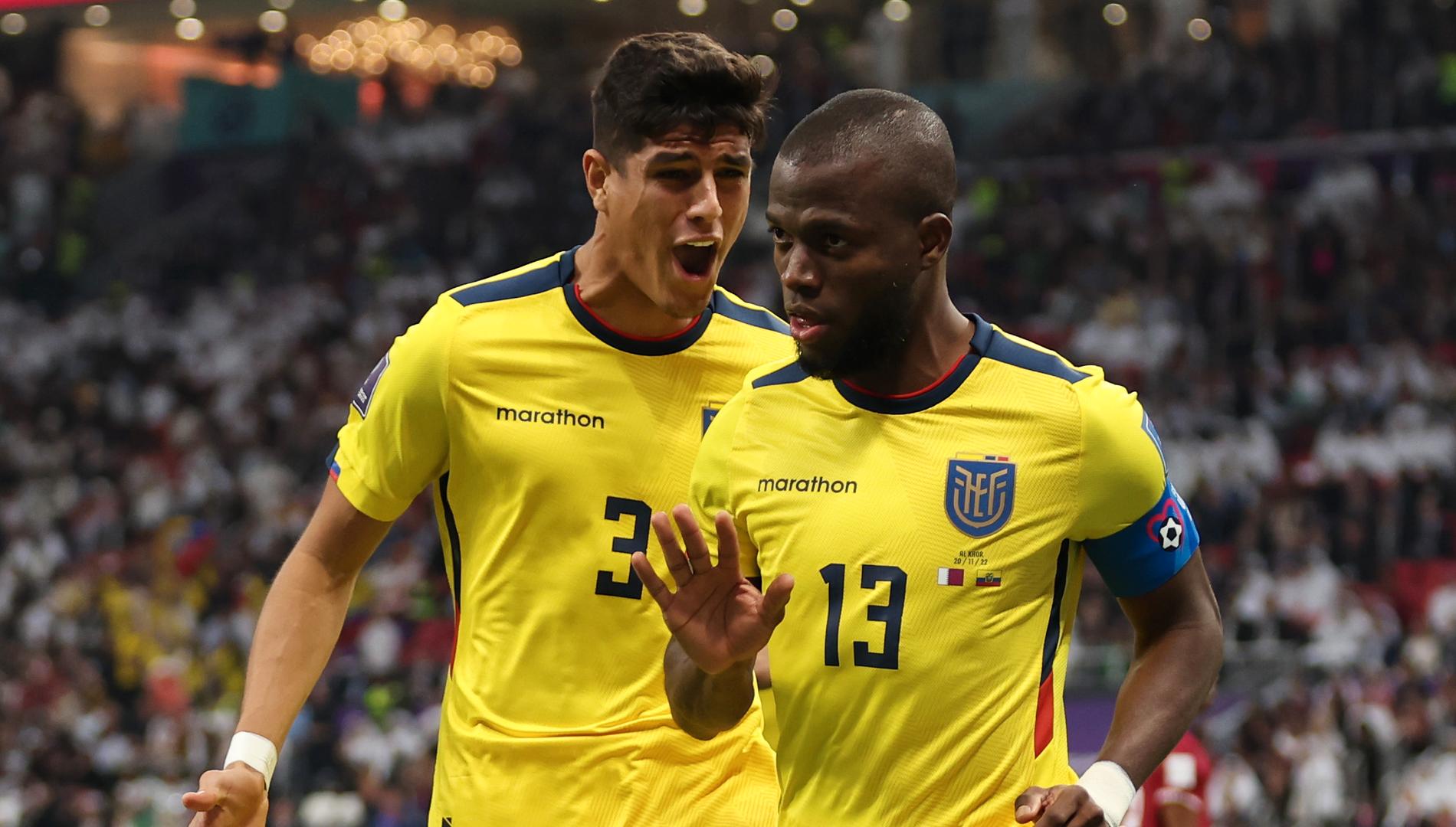 Enner Valencia har gjort Ecuadors samtliga tre mål i fotbolls-VM 2022. 