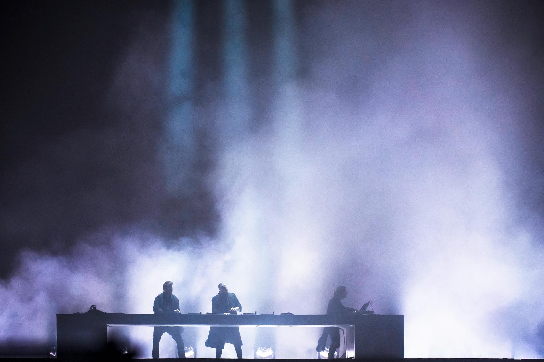 Swedish House Mafias första fullängdsalbum "Paradise again" delar recensentkåren. Arkivbild.