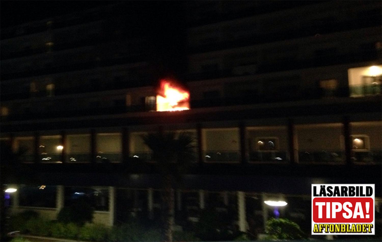 En brand bröt i morse ut på hotellet Eftalia Marin-hotellet i Alanya, Turkiet.