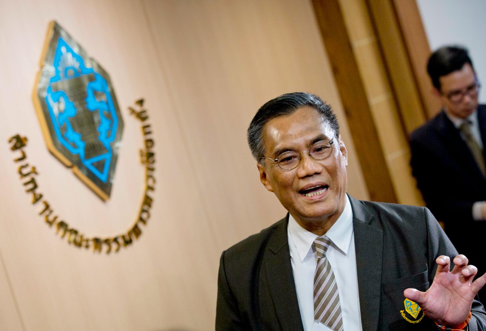 Valkommissionens ordförande Ithiporn Boonpakong sedan man meddelat att val kommer hållas i mars.