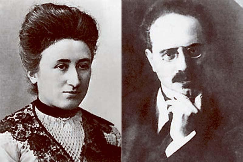 Rosa Luxemburg och Karl Liebknecht.
