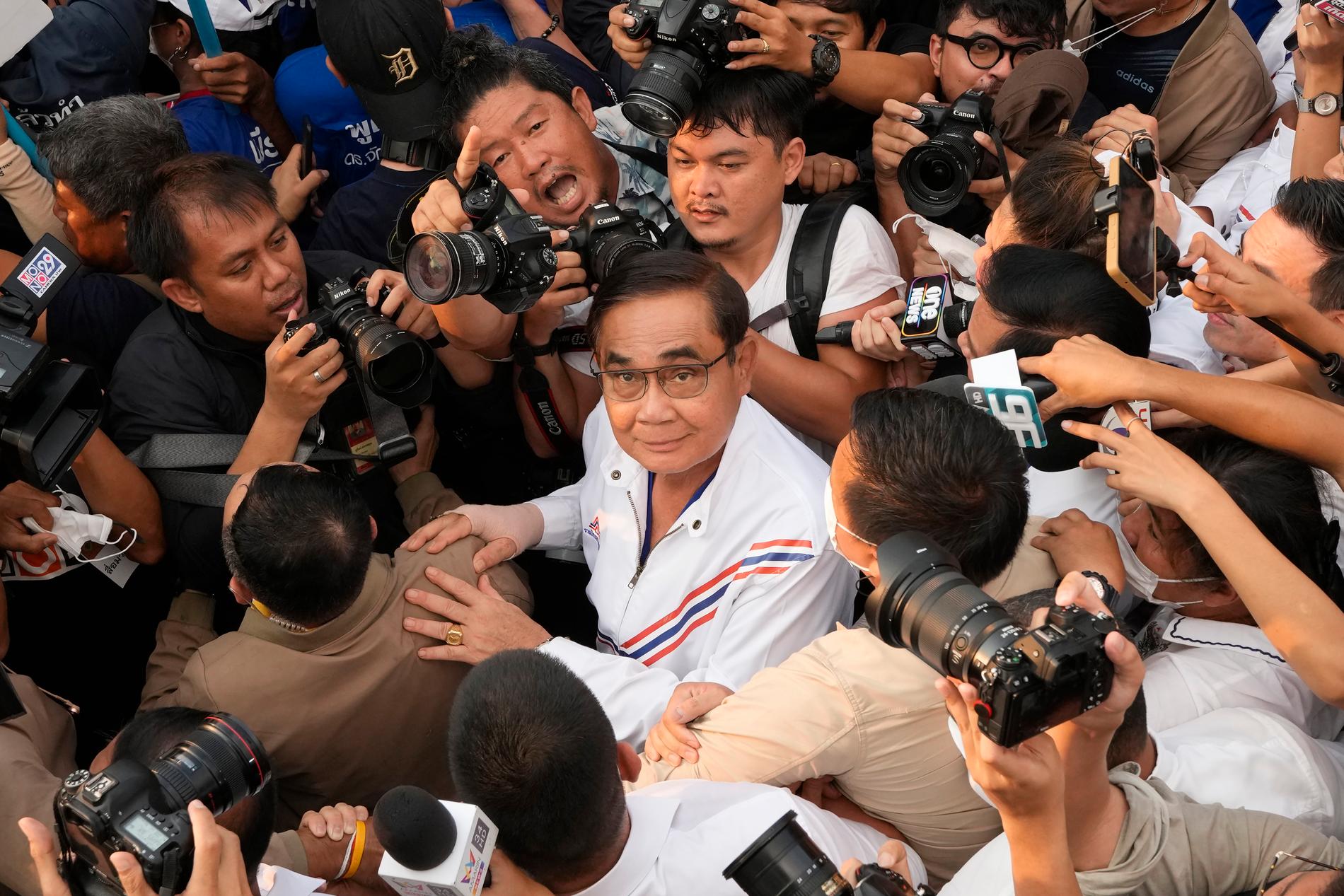 Thailands premiärminister Prayut Chan-O-Cha, ledare för partiet ”Enad nation”.