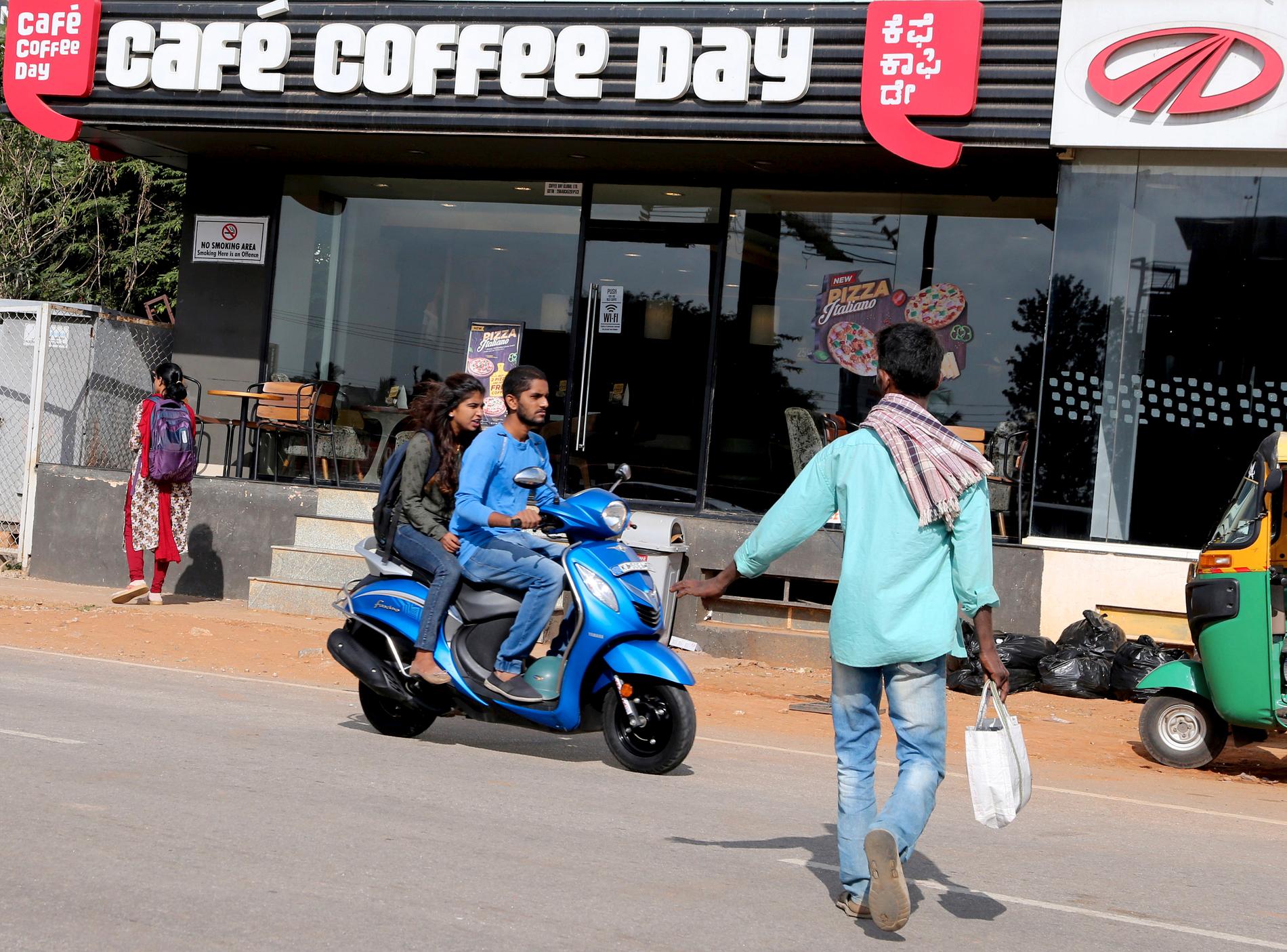 Kafeet Café coffee day i Bangalore, Indien. 
