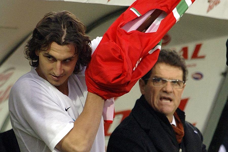 Zlatan tillsammans med Capello under sin tid i Juventus.