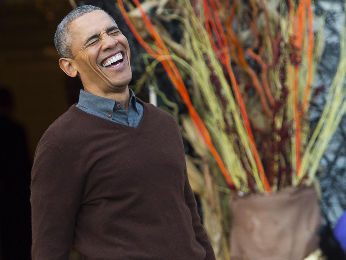 Barack Obama skrattade högt efter mötet med Anna Kendrick.
