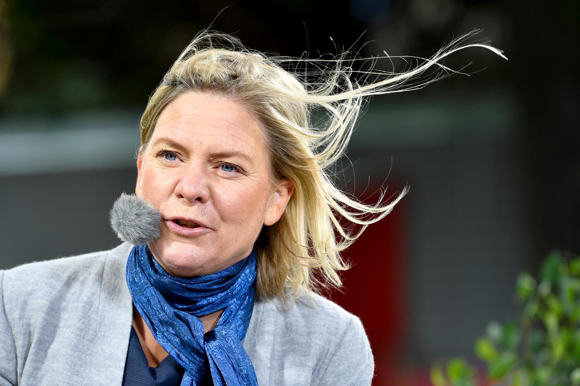 Finansminister Magdalena Andersson (S) under Socialdemokraternas dag på politikerveckan i Almedalen.