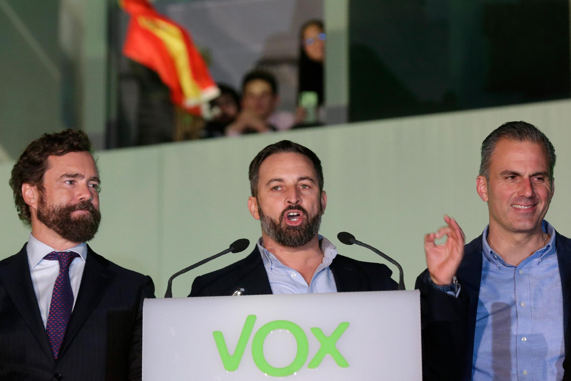 Santiago Abascal, ledare för högerextrema Vox i Spanien.