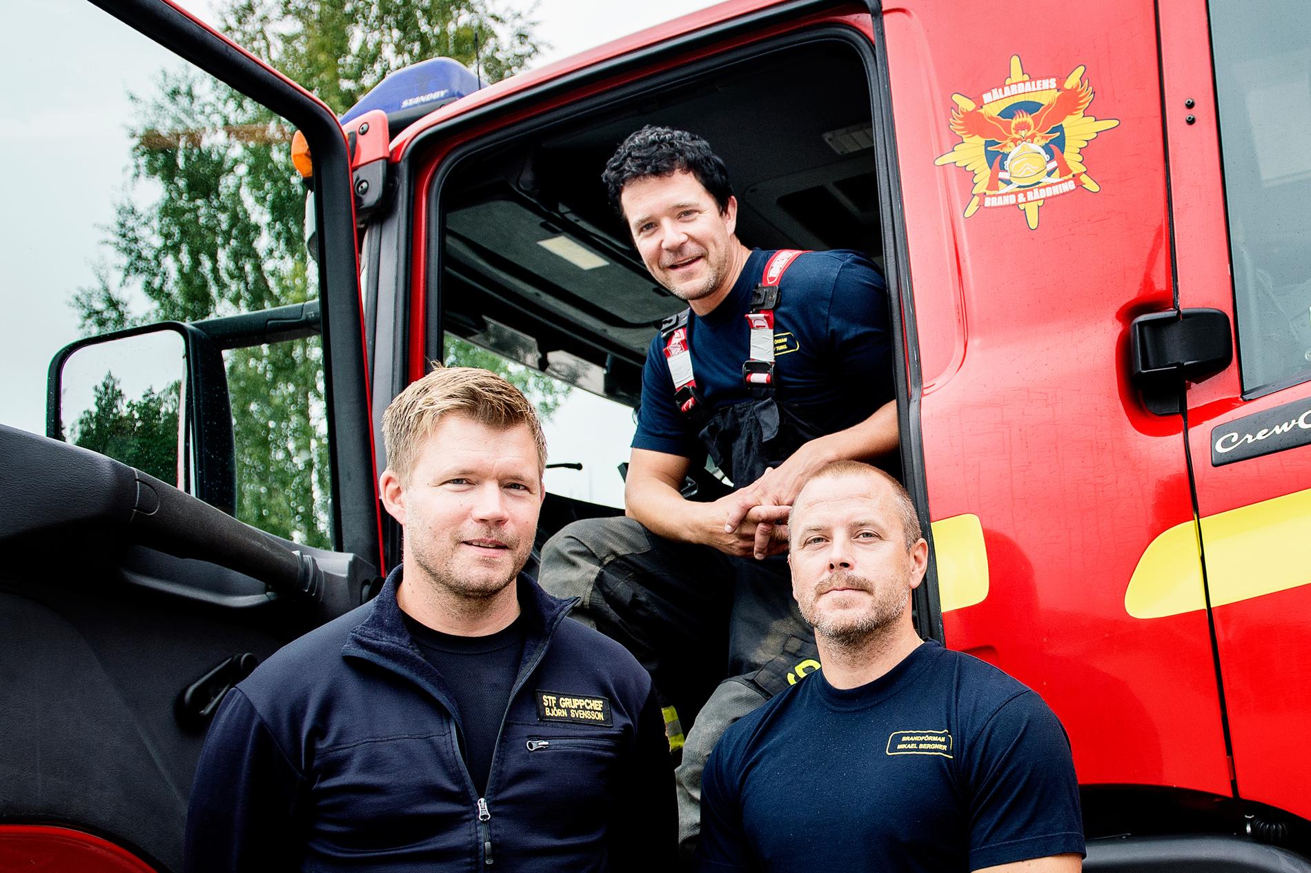 Björn, Tommy och Mikael är hjältarna som räddade livet på Reine som fastnat i eldinfernot under sommarens stora skogsbrand i Västmanland.
