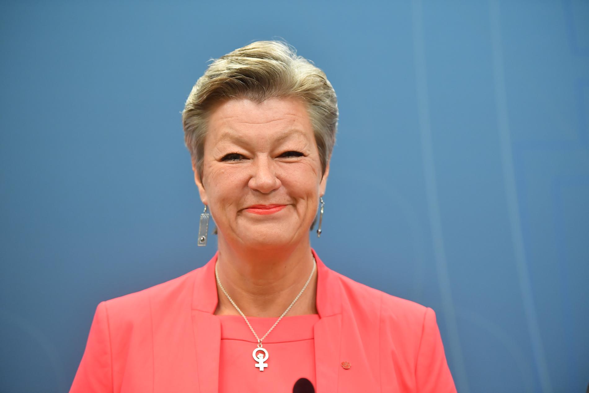 Ylva Johansson presenterades som Sveriges kandidat till EU-kommissionär vid en pressträff på i Stockholm.