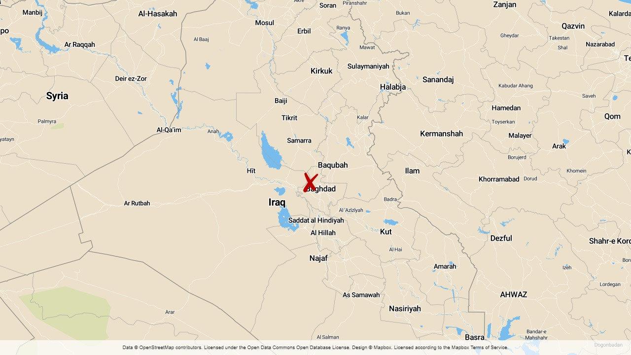Militäranläggningen i Taji, norr om Bagdad, utsattes för en raketattack i onsdags.