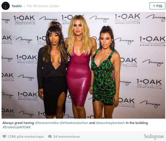 Även Kardashian-kompisen Malika Haqq var med i Las Vegas.