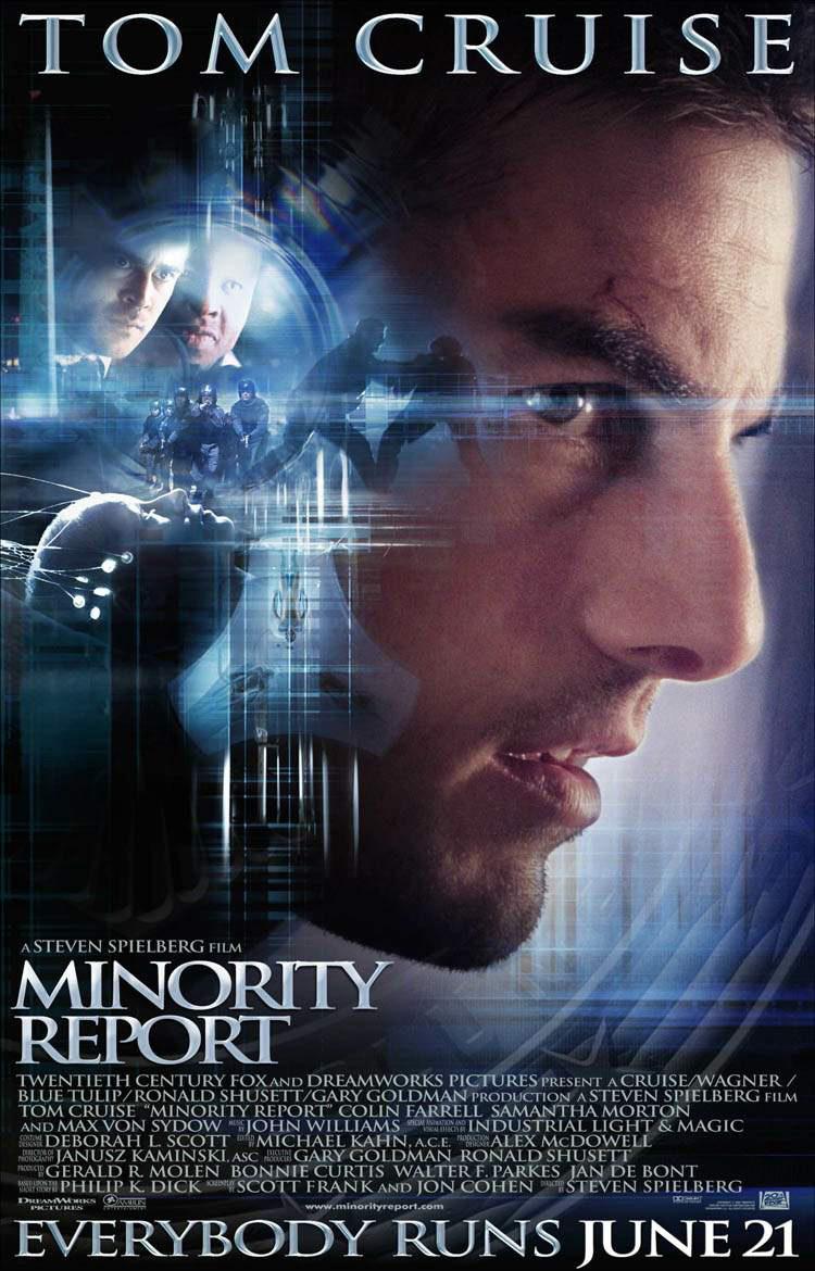 Filmen "Minority report" med bland annat Tom Cruise.