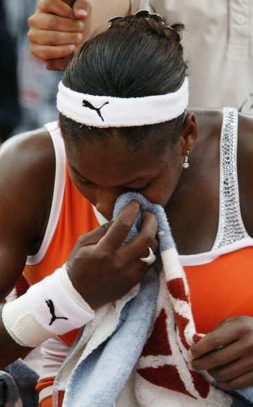 Serena Williams blev utslagen av belgiskan...