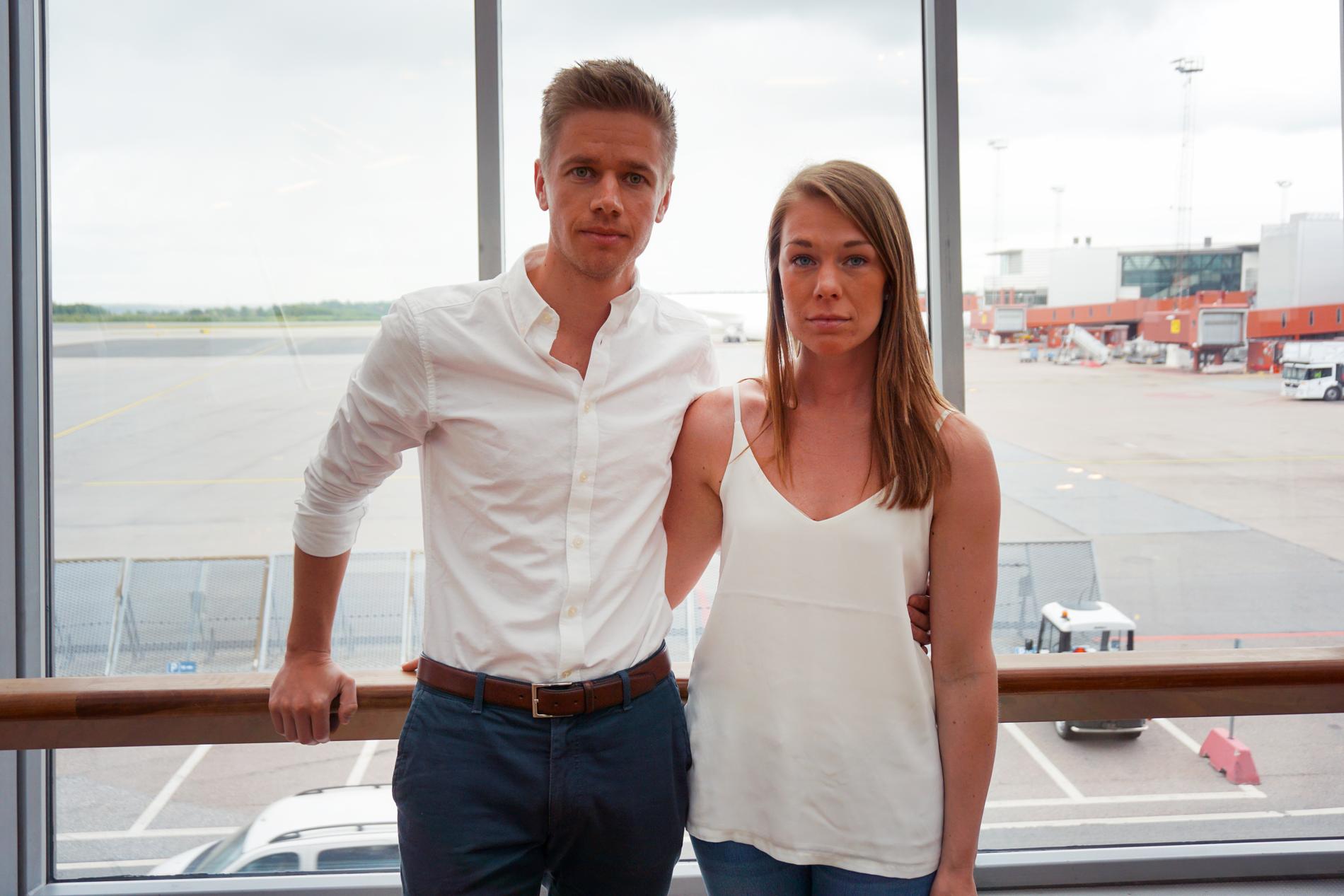 Peter Lindström och Ida Lundquist från Sundsvall höll på att missa sitt drömbröllop på Santorini efter att ha strandat på Arlanda på grund av pilotstrejken.