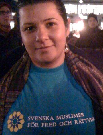 Avin Jomaa från Svenska muslimer för fred och rättvisa.