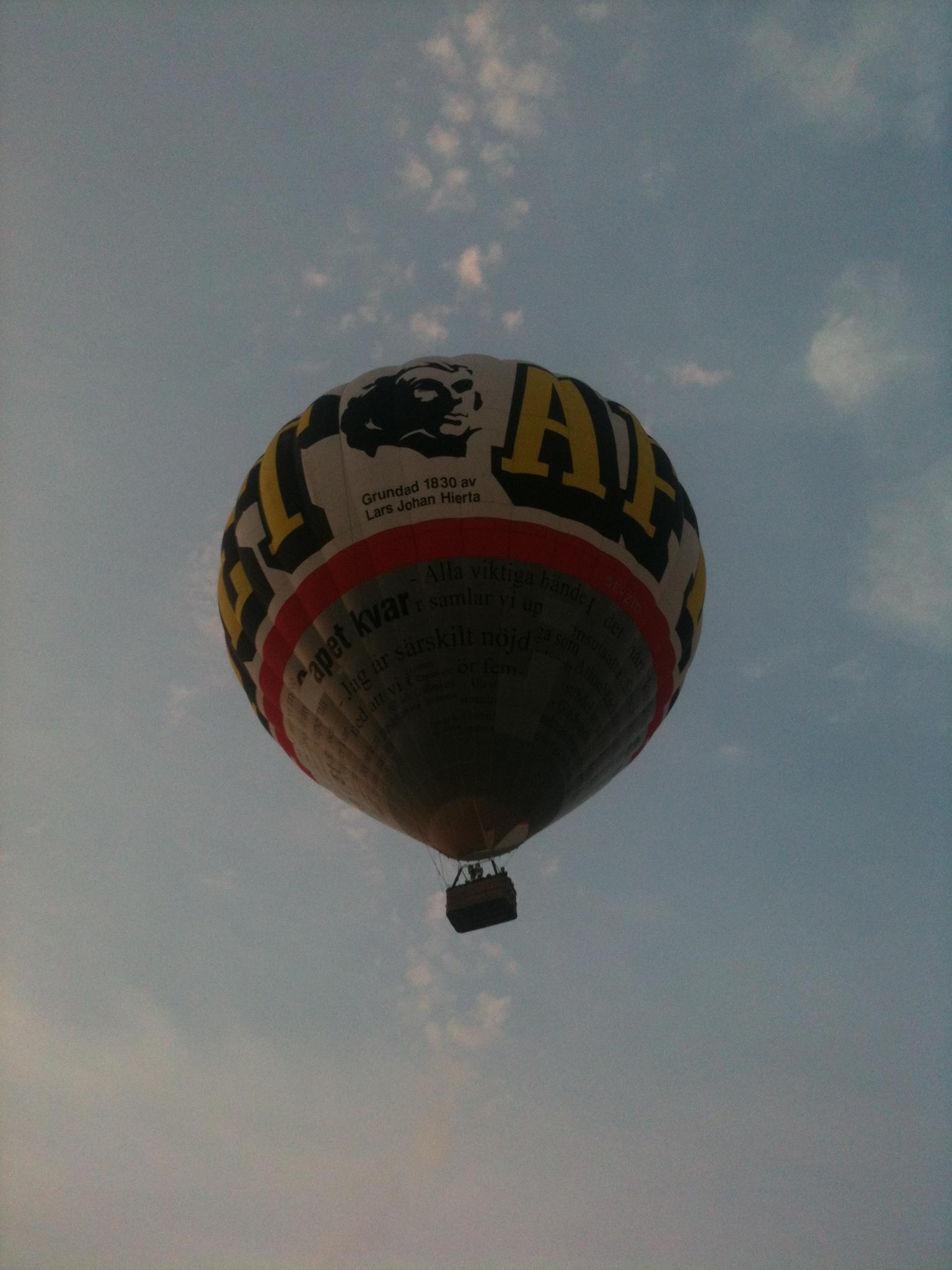 En luftballong, bilden tagen på Tekniska Högskolan