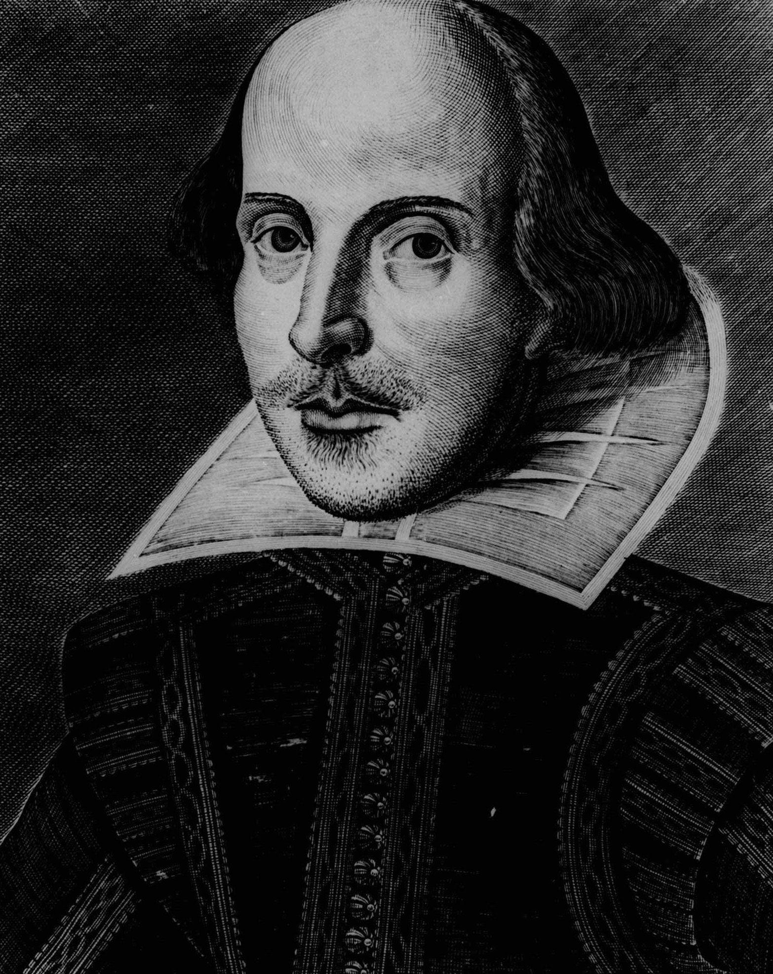 Porträttmålning av Shakespeare, som dog för 405 år sedan. 