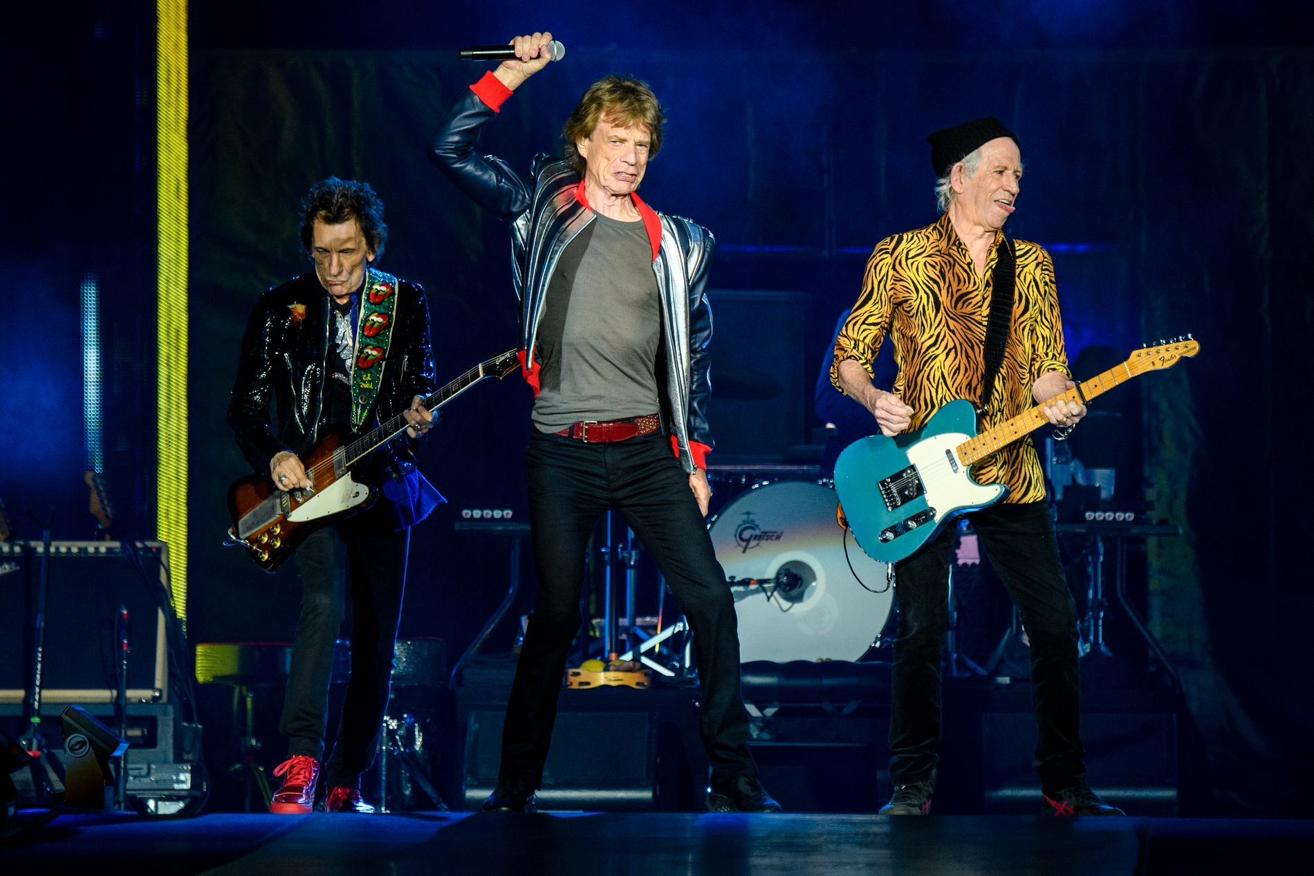 Ronnie Wood, Mick Jagger och Keith Richards inledde sin USA-turné i St Louis. Bilden från konserten den 26 september.