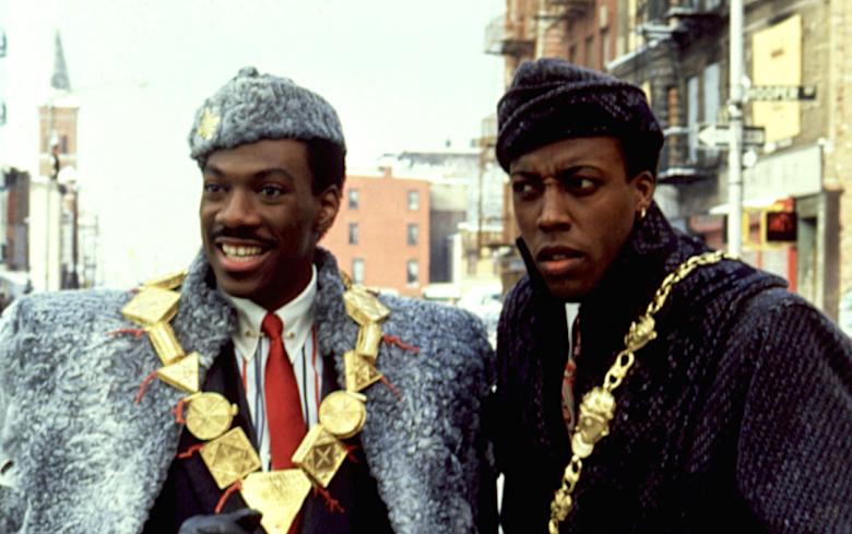 Eddie Murphy och Arsenio hall i ”En prins i New York” (1988).