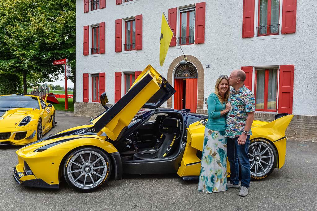 Google-chefen BEnjamin Sloss gav sin sportbilstokiga fru Caroline en Ferrari FXX K – banversionen av LaFerrari Foto: Ferrari