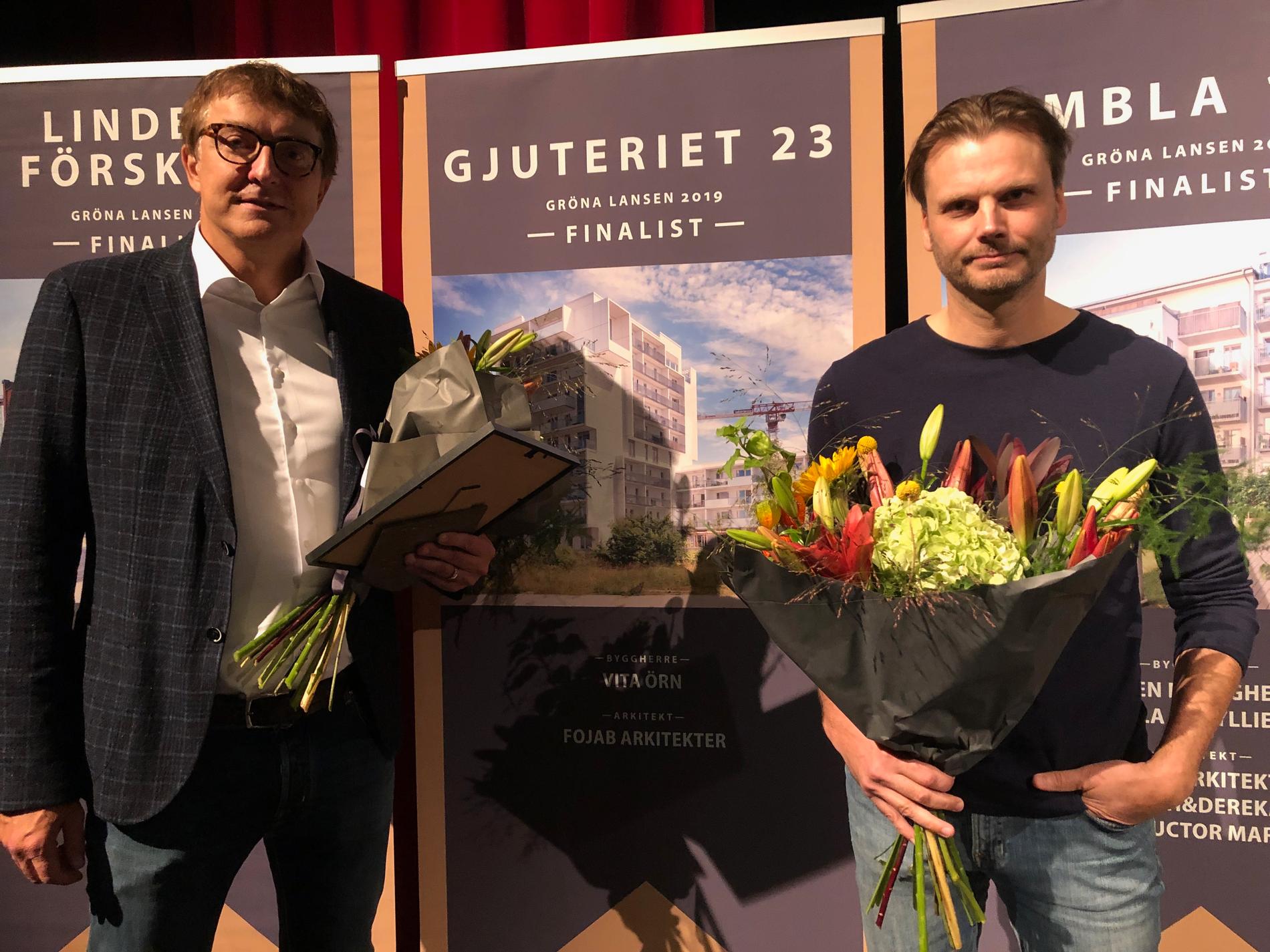 Joakim Felth och Mattias Essner mottog Gröna Lansen 2019.