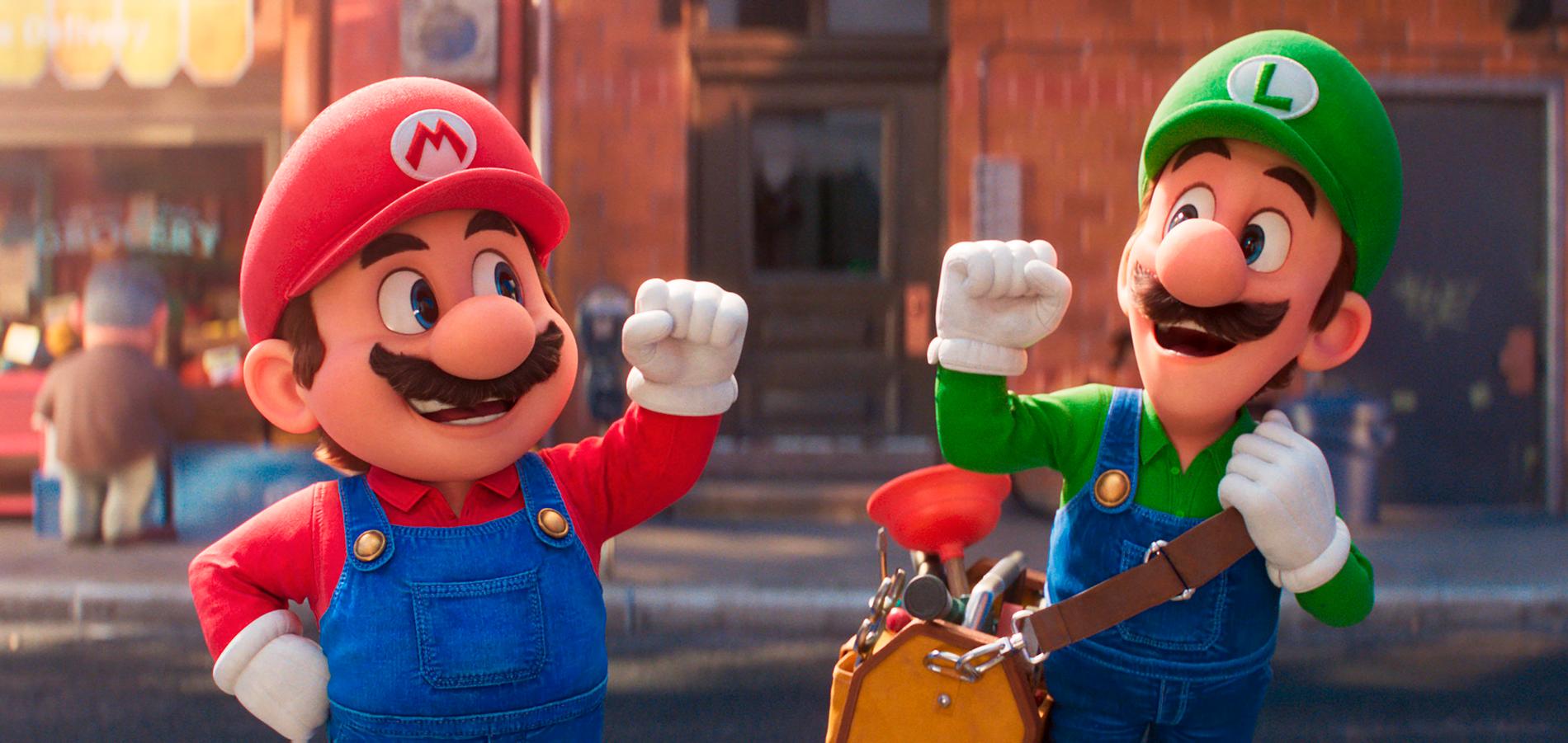 Bland rösterna i "Super Mario bros. filmen" märks Chris Pratt som Mario till vänster och Charlie Day som Luigi till höger.